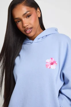 boohoo Sweat À Casynthétiqueche Oversize Imprimé Coquillages<Femme Sweats À Capuche Et Sweats|Athleisure