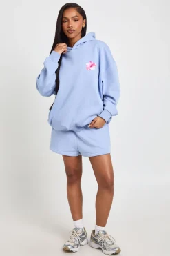 boohoo Sweat À Casynthétiqueche Oversize Imprimé Coquillages<Femme Sweats À Capuche Et Sweats|Athleisure