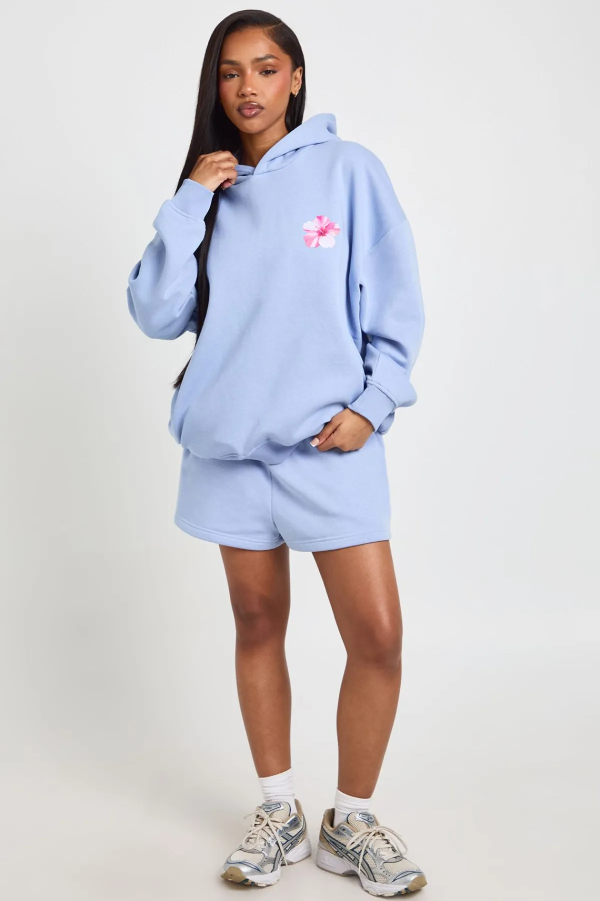 boohoo Sweat À Casynthétiqueche Oversize Imprimé Coquillages<Femme Sweats À Capuche Et Sweats|Athleisure