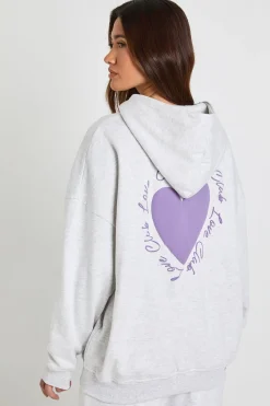 boohoo Sweat à Casynthétiqueche Oversize Love Club avec Impression Relief<Femme Sweats À Capuche Et Sweats|Athleisure