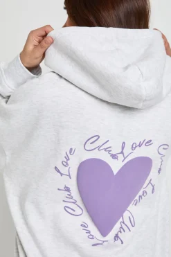 boohoo Sweat à Casynthétiqueche Oversize Love Club avec Impression Relief<Femme Sweats À Capuche Et Sweats|Athleisure