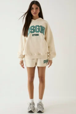 DSGN Studio Sweat À Casynthétiqueche Oversize Avec Appliqué Vichy<Femme Sweats À Capuche Et Sweatshirts|Dsgn Studio
