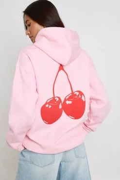 Sweat À Casynthétiqueche Oversize Imprimé Cerises