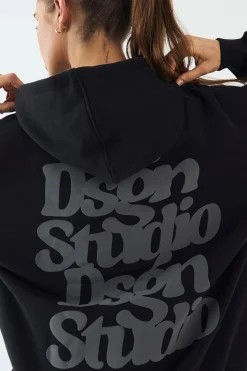 DSGN Studio Sweat à Casynthétiqueche Oversize avec Slogan en Relief<Femme Sweats À Capuche Et Sweats|Dsgn Studio