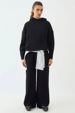 DSGN Studio Sweat à Casynthétiqueche Oversize avec Slogan en Relief<Femme Sweats À Capuche Et Sweats|Dsgn Studio