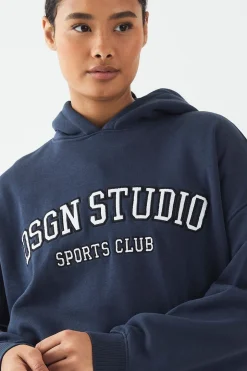 Sweat à Casynthétiqueche Oversize avec Appliqué DSGN Studio