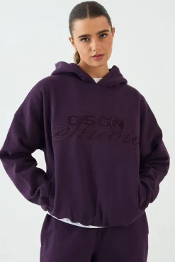 Sweat à Casynthétiqueche Oversize DSGN Studio avec Appliqué Éponge