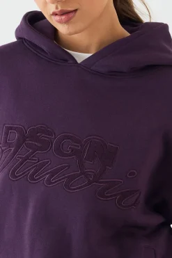 Sweat à Casynthétiqueche Oversize DSGN Studio avec Appliqué Éponge