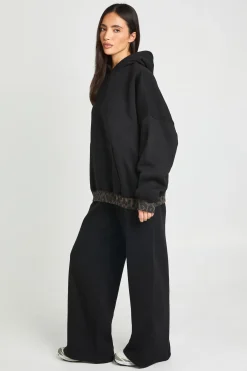 boohoo Sweat À Casynthétiqueche Oversize Avec Casynthétiqueche Et Bords Côtelés Imprimé Léopard<Femme Sweats À Capuche Et Sweatshirts|Athleisure