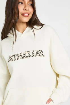 Sweat À Casynthétiqueche Oversize Avec Appliqué Léopard