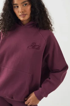 DSGN Studio Sweat à Casynthétiqueche Oversize Contrast Script<Femme Sweats À Capuche Et Sweats|Dsgn Studio