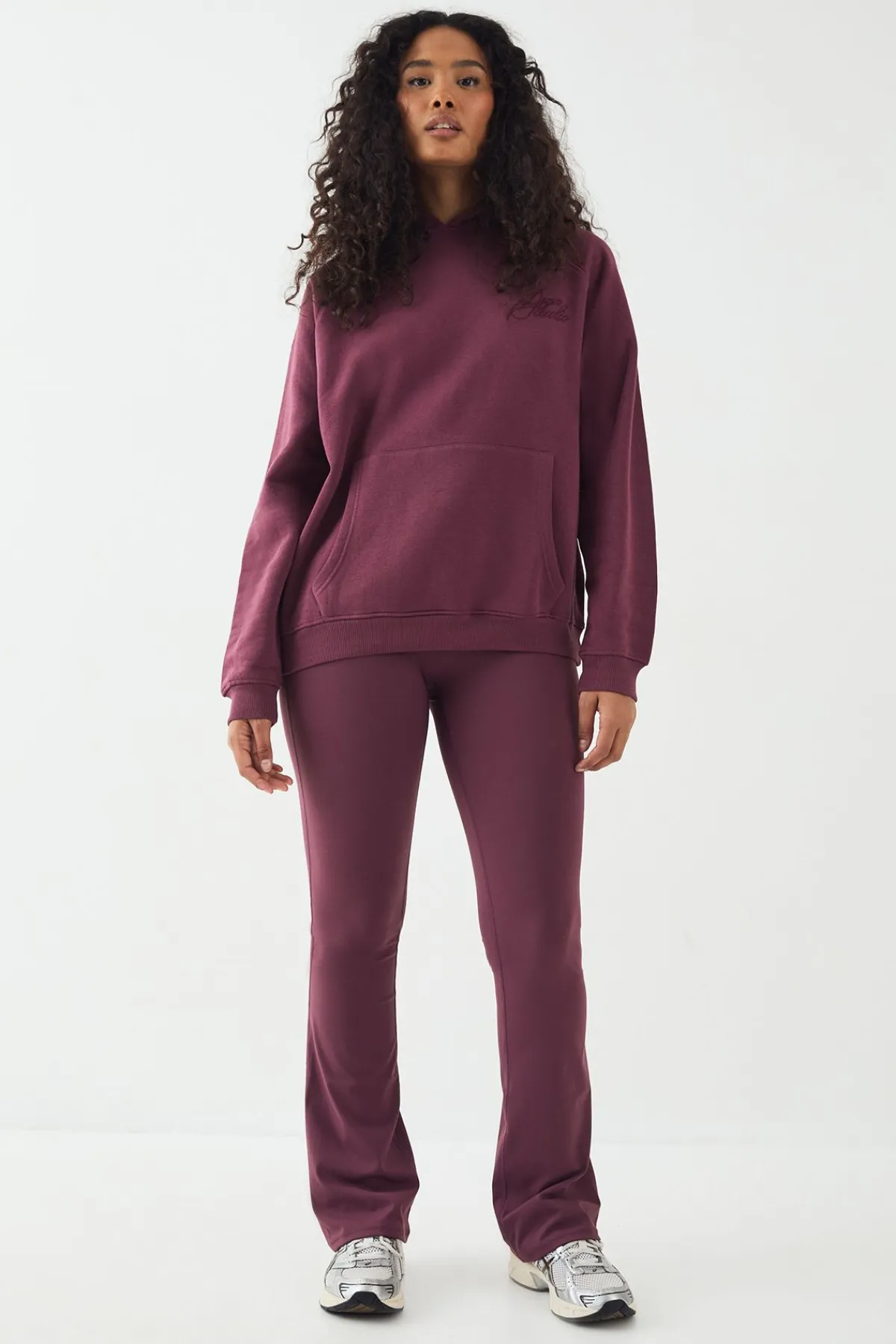 DSGN Studio Sweat à Casynthétiqueche Oversize Contrast Script<Femme Sweats À Capuche Et Sweats|Dsgn Studio