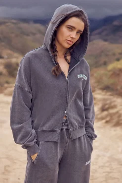 DSGN Studio Sweat À Casynthétiqueche Oversize Zippé Imprimé Collegiate<Femme Sweats À Capuche Et Sweats|Dsgn Studio