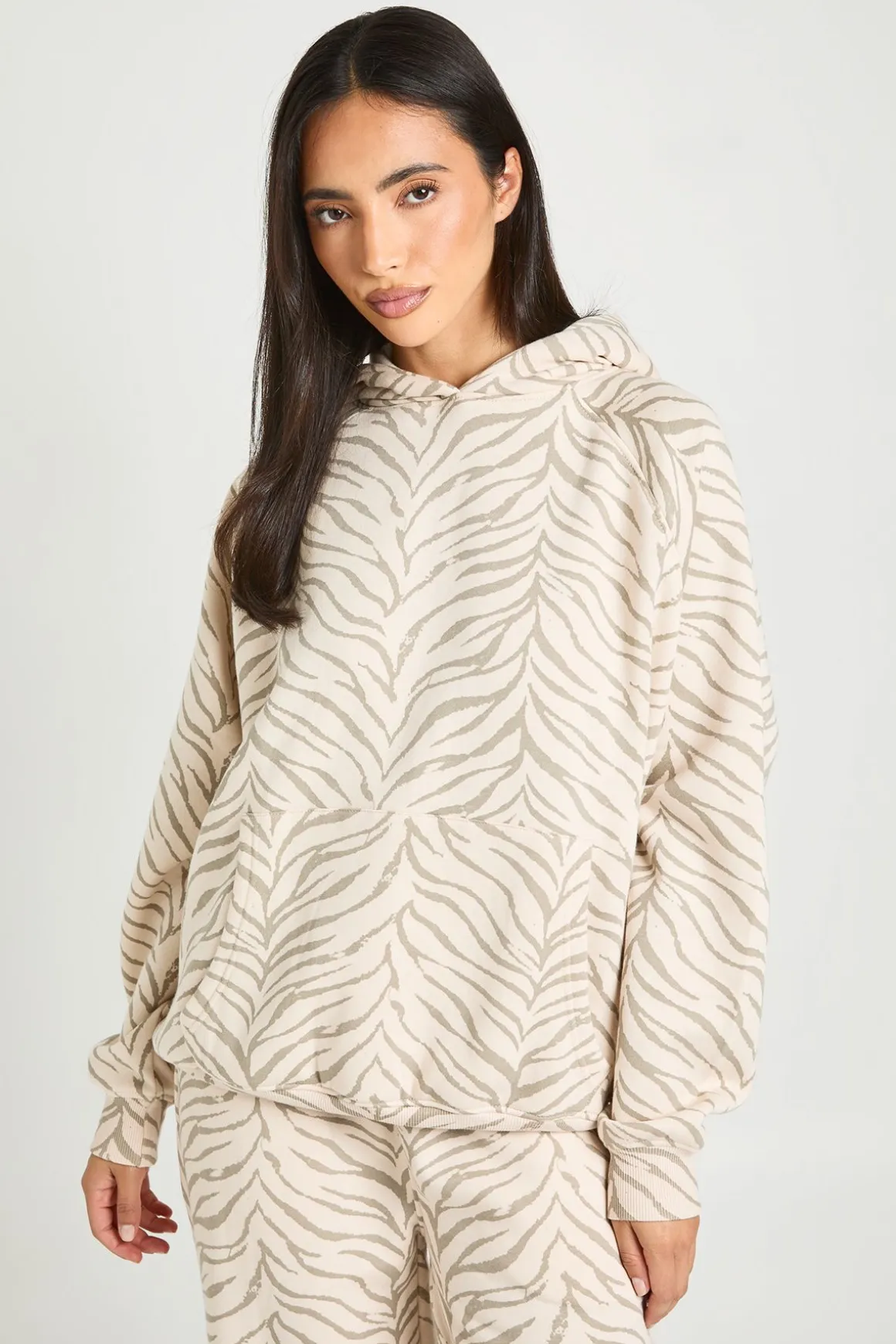 Sweat À Casynthétiqueche Oversize Imprimé Zèbre