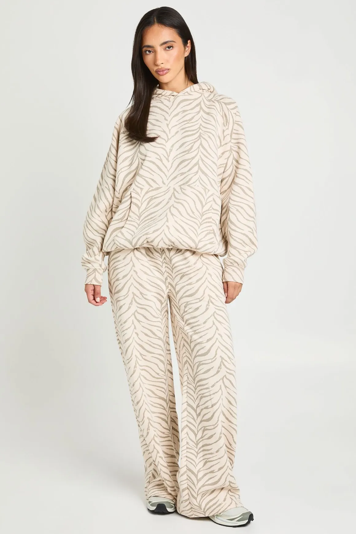 Sweat À Casynthétiqueche Oversize Imprimé Zèbre