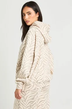 Sweat À Casynthétiqueche Oversize Imprimé Zèbre