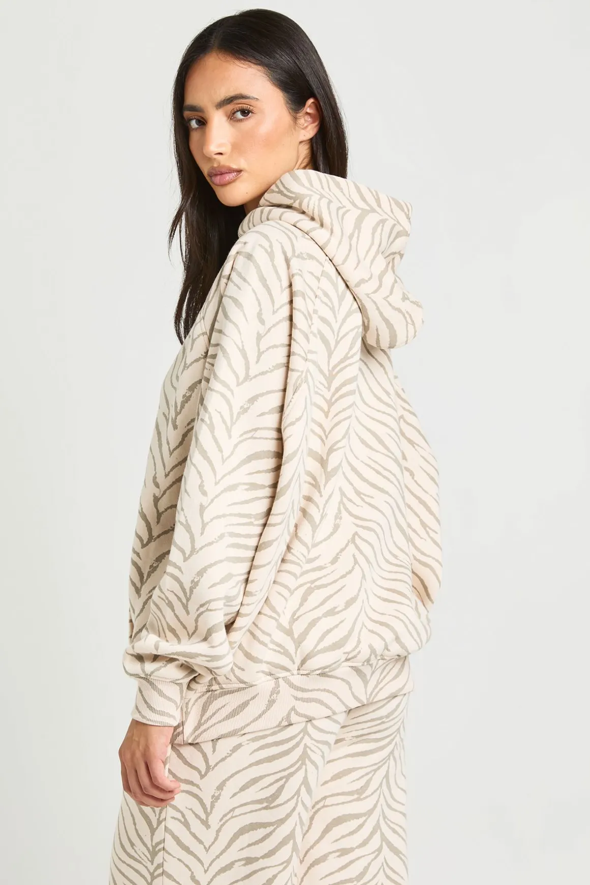 Sweat À Casynthétiqueche Oversize Imprimé Zèbre