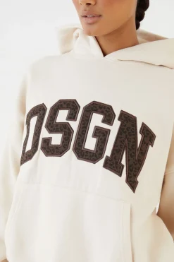 Sweat À Casynthétiqueche Oversize Dsgn Studio Avec Appliqué Léopard