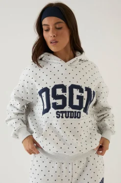 Sweat À Casynthétiqueche Oversize Dsgn Studio À Pois Avec Appliqué