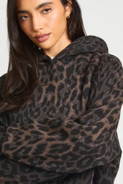 Sweat À Casynthétiqueche Oversize Imprimé Léopard