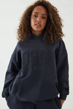 Sweat À Casynthétiqueche Oversize Dsgn Studio Avec Appliqué En Tissu Éponge