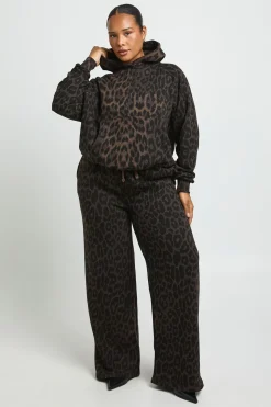 Sweat À Casynthétiqueche Oversize Imprimé Léopard Grande Taille