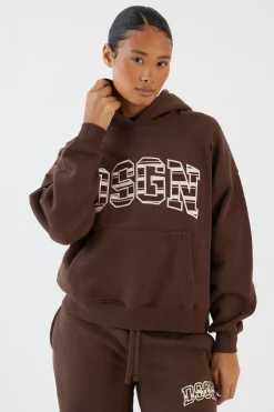 DSGN Studio Sweat À Casynthétiqueche Oversize À Appliqué Rayé<Femme Sweats À Capuche Et Sweatshirts|Dsgn Studio