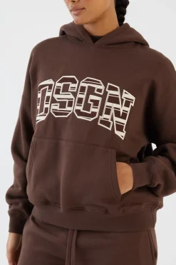 DSGN Studio Sweat À Casynthétiqueche Oversize À Appliqué Rayé<Femme Sweats À Capuche Et Sweatshirts|Dsgn Studio