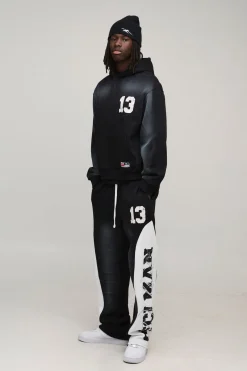 Sweat à Casynthétiqueche Oversize Boxy 13 Délavé Imprimé