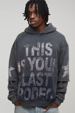 boohooMAN Sweat à Casynthétiqueche Oversize Boxy Imprimé 