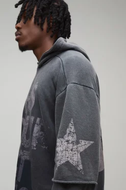 boohooMAN Sweat à Casynthétiqueche Oversize Boxy Imprimé 