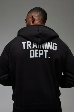 Sweat à Casynthétiqueche Oversize Boxy avec Zip Intégral Training Dept
