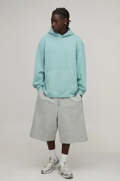 boohooMAN Sweat À Casynthétiqueche Oversize Délavé À Enfiler<Homme Sweats À Capuche Et Sweatshirts|Sweats À Capuche Et Sweats