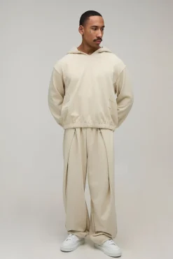 boohooMAN Sweat À Casynthétiqueche Oversize Ample En Molleton Bouclette Col V<Homme Sweats À Capuche Et Sweatshirts|Sweats À Capuche Et Sweats