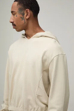 boohooMAN Sweat À Casynthétiqueche Oversize Ample En Molleton Bouclette Col V<Homme Sweats À Capuche Et Sweatshirts|Sweats À Capuche Et Sweats