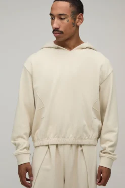 boohooMAN Sweat À Casynthétiqueche Oversize Ample En Molleton Bouclette Col V<Homme Sweats À Capuche Et Sweatshirts|Sweats À Capuche Et Sweats