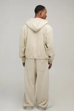 boohooMAN Sweat À Casynthétiqueche Oversize Ample En Molleton Bouclette Col V<Homme Sweats À Capuche Et Sweatshirts|Sweats À Capuche Et Sweats
