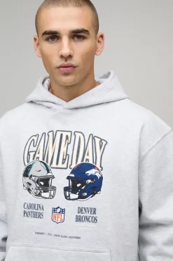 boohooMAN Sweat à Casynthétiqueche Oversize NFL Broncos X Panthers Sous Licence Officielle<Homme Sweats À Capuche Et Sweatshirts|Sweats À Capuche Et Sweats