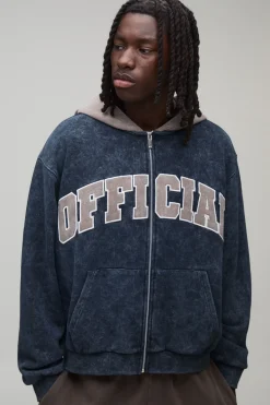 Sweat À Casynthétiqueche Oversize Ample Avec Appliqué Officiel