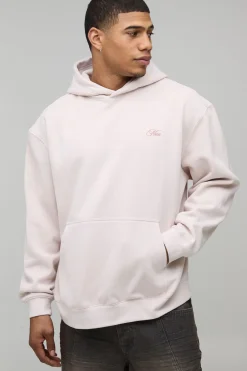 boohooMAN Sweat à Casynthétiqueche Oversize Imprimé Graphique Floral Délavé<Homme Sweats À Capuche Et Sweatshirts|Sweats À Capuche Et Sweats
