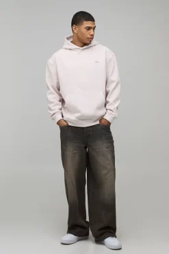 boohooMAN Sweat à Casynthétiqueche Oversize Imprimé Graphique Floral Délavé<Homme Sweats À Capuche Et Sweatshirts|Sweats À Capuche Et Sweats