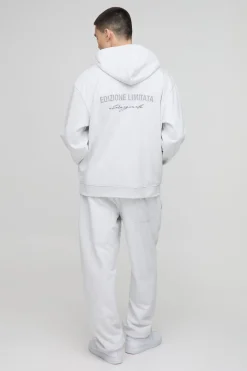 Sweat à Casynthétiqueche Oversize Chocolat Délavé avec Imprimé Gothique Tonal