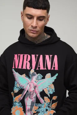 Sweat À Casynthétiqueche Oversize Imprimé Licence Nirvana Floral Tall