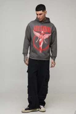 Sweat à Casynthétiqueche Oversize Tall Imprimé Licence Nirvana