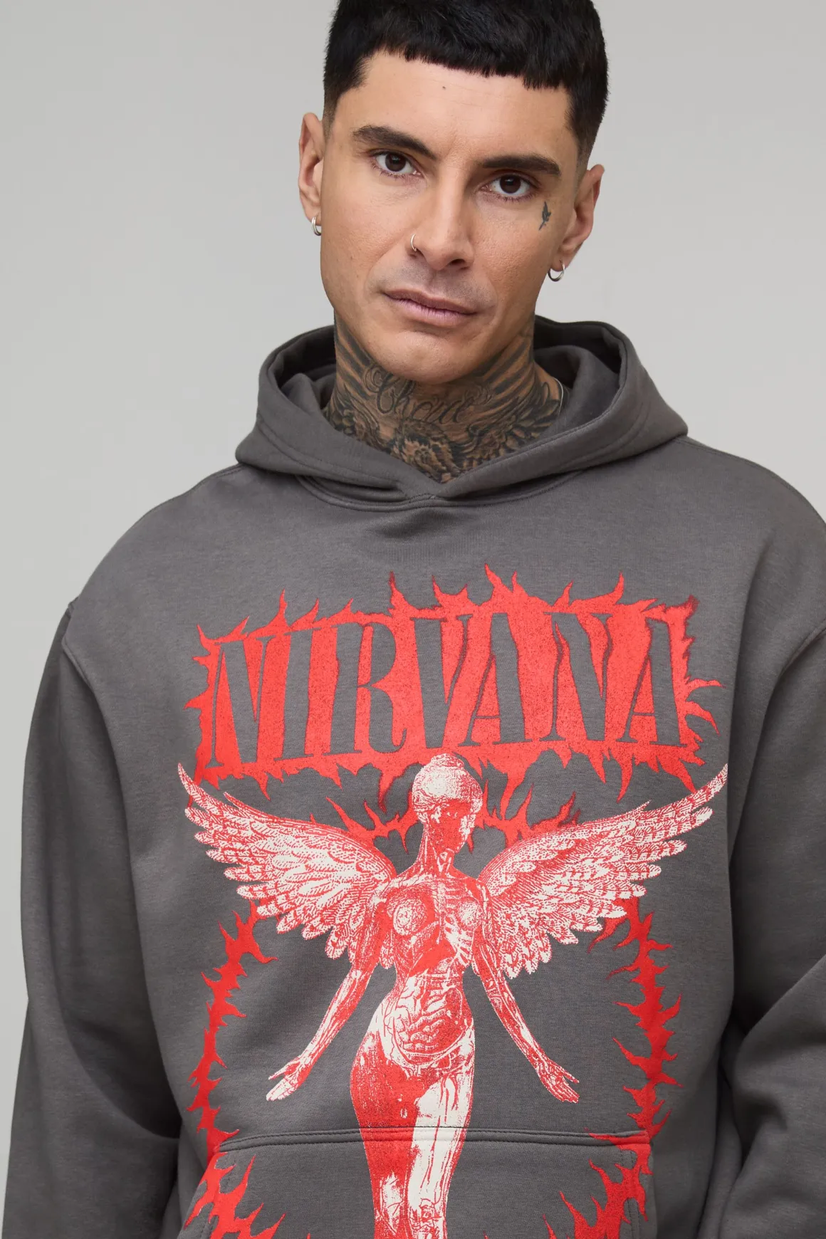 Sweat à Casynthétiqueche Oversize Tall Imprimé Licence Nirvana
