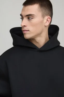 boohooMAN Sweat À Casynthétiqueche Oversize Édition Limitée En Scuba Contrecollé Imprimé Colombe<Homme Sweats À Capuche Et Sweatshirts|Sweats À Capuche Et Sweats