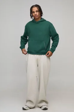 Sweat à Casynthétiqueche Oversize Boxy avec Surpiqûres Couverture