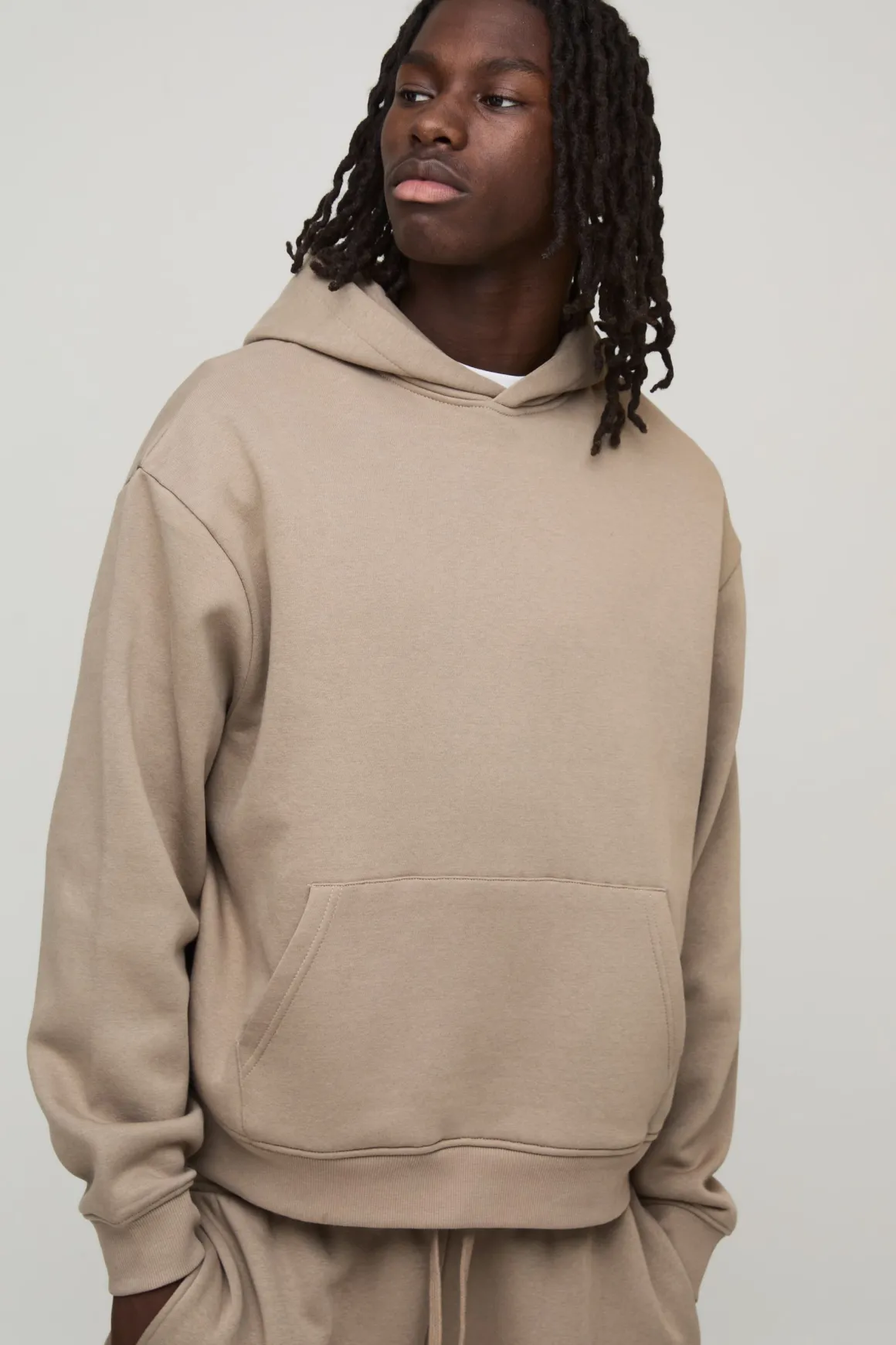 Sweat à Casynthétiqueche Oversize Boxy Basique