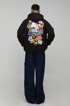 Sweat À Casynthétiqueche Oversize Imprimé Sous Licence Wu-tang Pour Homme Grand