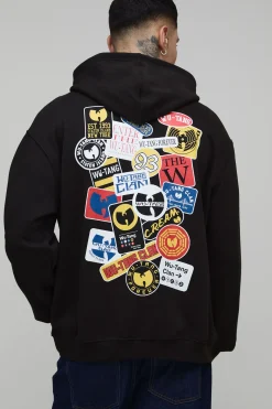 Sweat À Casynthétiqueche Oversize Imprimé Sous Licence Wu-tang Pour Homme Grand